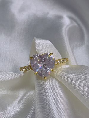 Micro Insert Inlay Technology Hart gesneden CZ Stone 925 Sterling zilver verlovingsringen