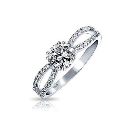 925 Sterling Silver Ring Micron Pave White Gold Plated voor vrouwen Bruiloft