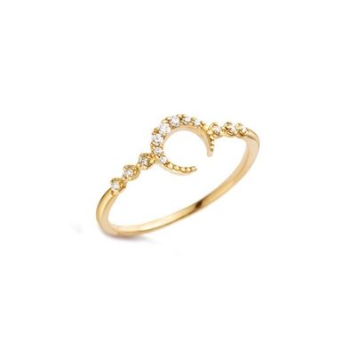 Mensen fijne Sterling zilver 925 Custom Moon Ring met 14k 18k 24k goud uit Brazilië 2022