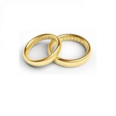 US grootte 5 Custom Design Comfort Fit Goud geplatte plat zilveren trouwringen voor geen steen