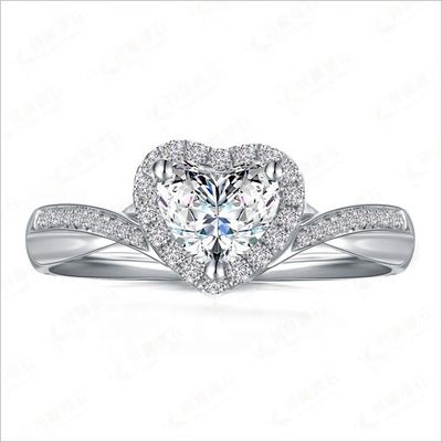 Hart Delicate Weeding Rings 925 Sterling zilveren sieraden voor vrouwen Mode accessoires