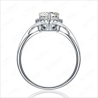 Hart Delicate Weeding Rings 925 Sterling zilveren sieraden voor vrouwen Mode accessoires