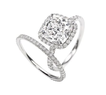 Europa en Amerika Trend Sterling Zilveren Verlovingsring Set Met Zilveren Plating