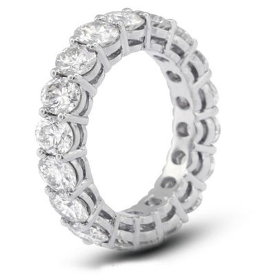 925 Sterling zilver 4mm CZ Eternity Band Ring Eco-vriendelijk Ja Plating Rose Gold