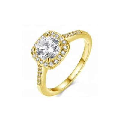 Diamant 18K vergulde ringen maat 5 - maat 10 Vrouwen verlovingsring