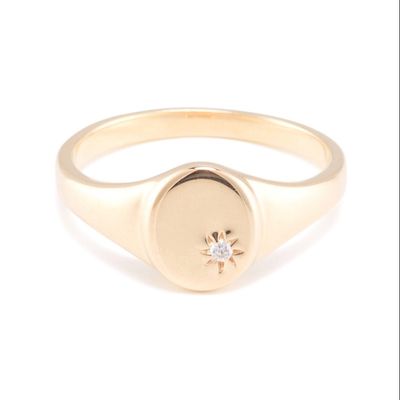 18K goud Vermeil zonnebloem zegelring met minderheidsontwerp in 925 Sterling zilver