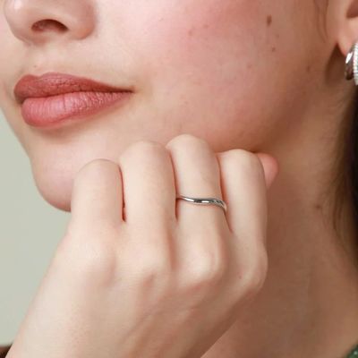 Certificaat van beoordeling door derden 925 Sterling zilver Vrouwelijke eenvoudige sieraden band Ring