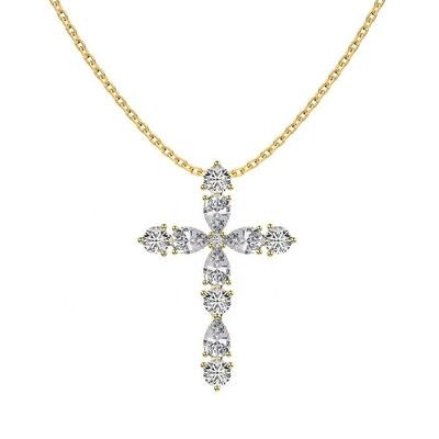 Aanpassen 925 Sterling zilveren kruis ketting 18k zilveren kruis en ketting dames