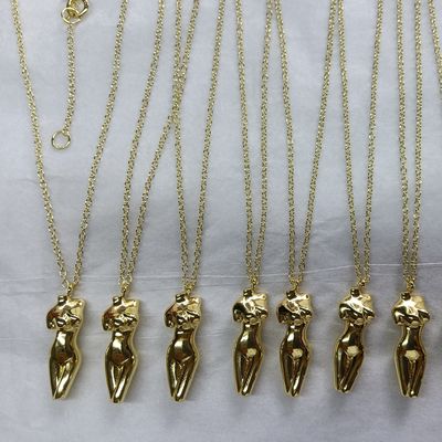 925 Sterling Silver Venus Vrouwen Lichaam hanger halsketting aanpasbaar voor uw outfit