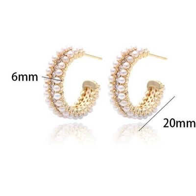 Vrouwen accessoires 925 Sterling zilver hoop oorbellen met moeder van parel helder CZ