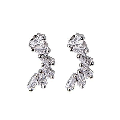 Zirconia-oordopjes voor vrouwen Vermeil sieraden Iced Ohrringe