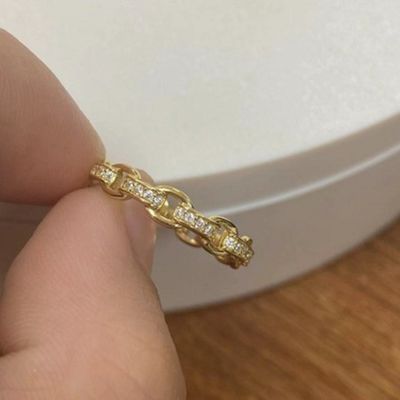 18K goud Delicaat Individuele Super Fairy 925 Sterling Zilveren Ring