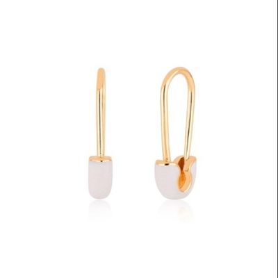 925 Sterling zilver mode vrouwelijke pin oorbellen versierd met blauwe glazuur drop afwerking