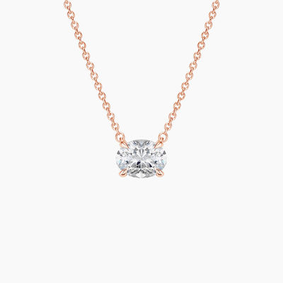 Oval gesneden 5A Wit kubisch Zirconia glanzend edelsteen hanger halskettingen voor vrouwen klassieke sieraden