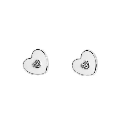 Huwelijksgelegenheid Roze hart stud oorbellen voor ketting sieraden sets