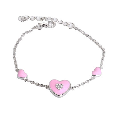 Huwelijksgelegenheid Roze hart stud oorbellen voor ketting sieraden sets