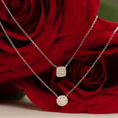18K goud geplatte 925 Sterling zilver vierkant kubische Zirconia hanger halsketting
