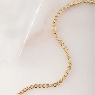 3mm Zirconia Tennisarmband 925 Zilver 14K Goud Verguld Unisex Sieraden