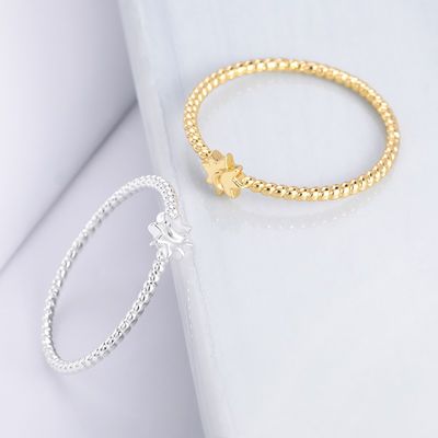 925 Sterling Silver Moon Sun Ring 18K Gold Plated Unisex Juwelen