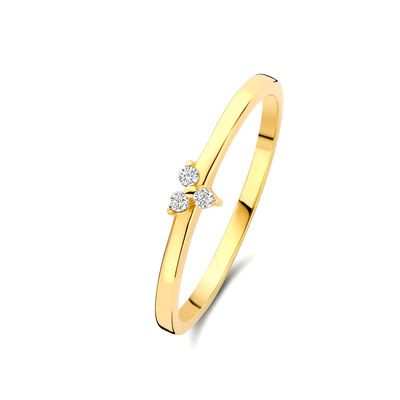 925 Sterling Zilveren Vergulde CZ Lotus Ring voor Vrouwen