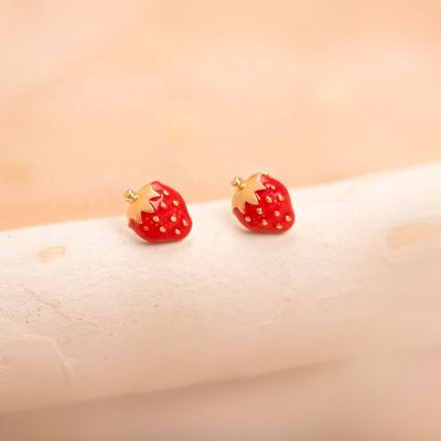 925 Sterling zilveren aardbeien oordelen voor kinderen 92,5% zuiverheid