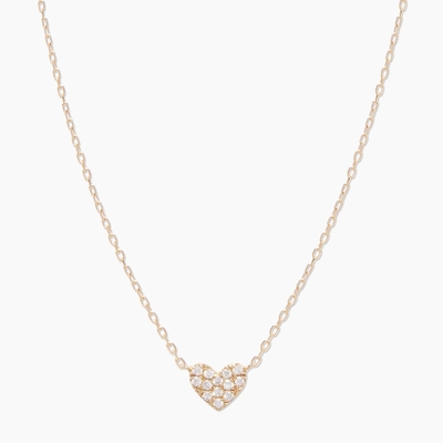 Heart Pave Wit CZ Dameslaag 925 Sterling zilveren halsketting