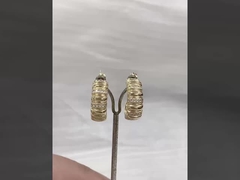 Eco-vriendelijke 18K verguld Multi Small Dot Beads Hoop Earrings voor vrouwen Meisjes 2021