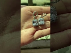 925 Sterling zilver Materiaal Type Top Verkopen Witgoud Gelaagd Dangle Bruids oorbellen