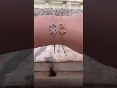 925 Sterling zilveren olifant armband met micro-insert technologie en witte diamant CZ