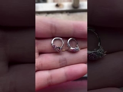 Rhodium bekleed eenhoorn kleurrijke glazuur Huggies oorbellen voor tieners Mode sieraden