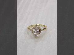 Diamant 18K vergulde ringen maat 5 - maat 10 Vrouwen verlovingsring